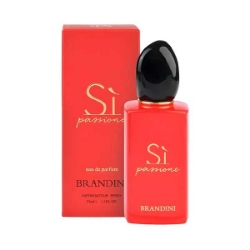 ادکلن زنانه brandini مدل si passione با رایحه armani si passione حجم 33 میلی لیتر